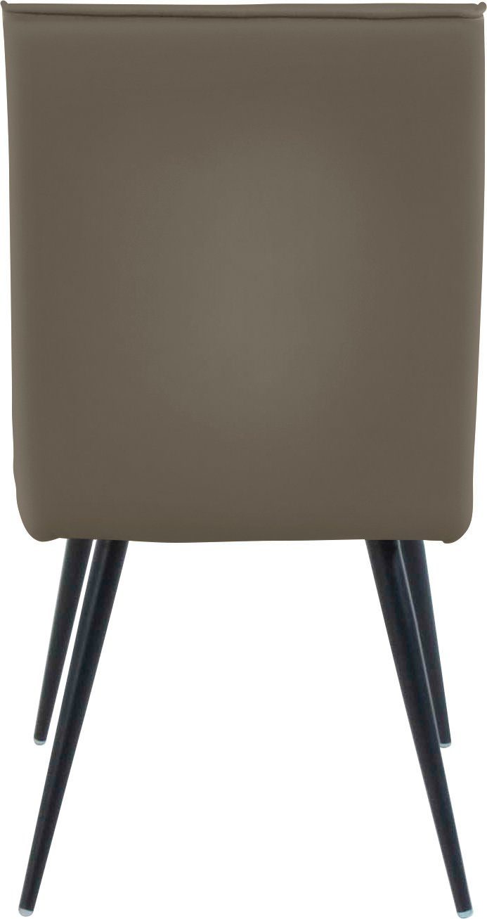 K+W Komfort & Giacomo 4- I Fußstuhl Rücken Keder mit und Sitz, 4-Fußstuhl Metallfüße (1 umlaufenden 4mm St), am Wohnen