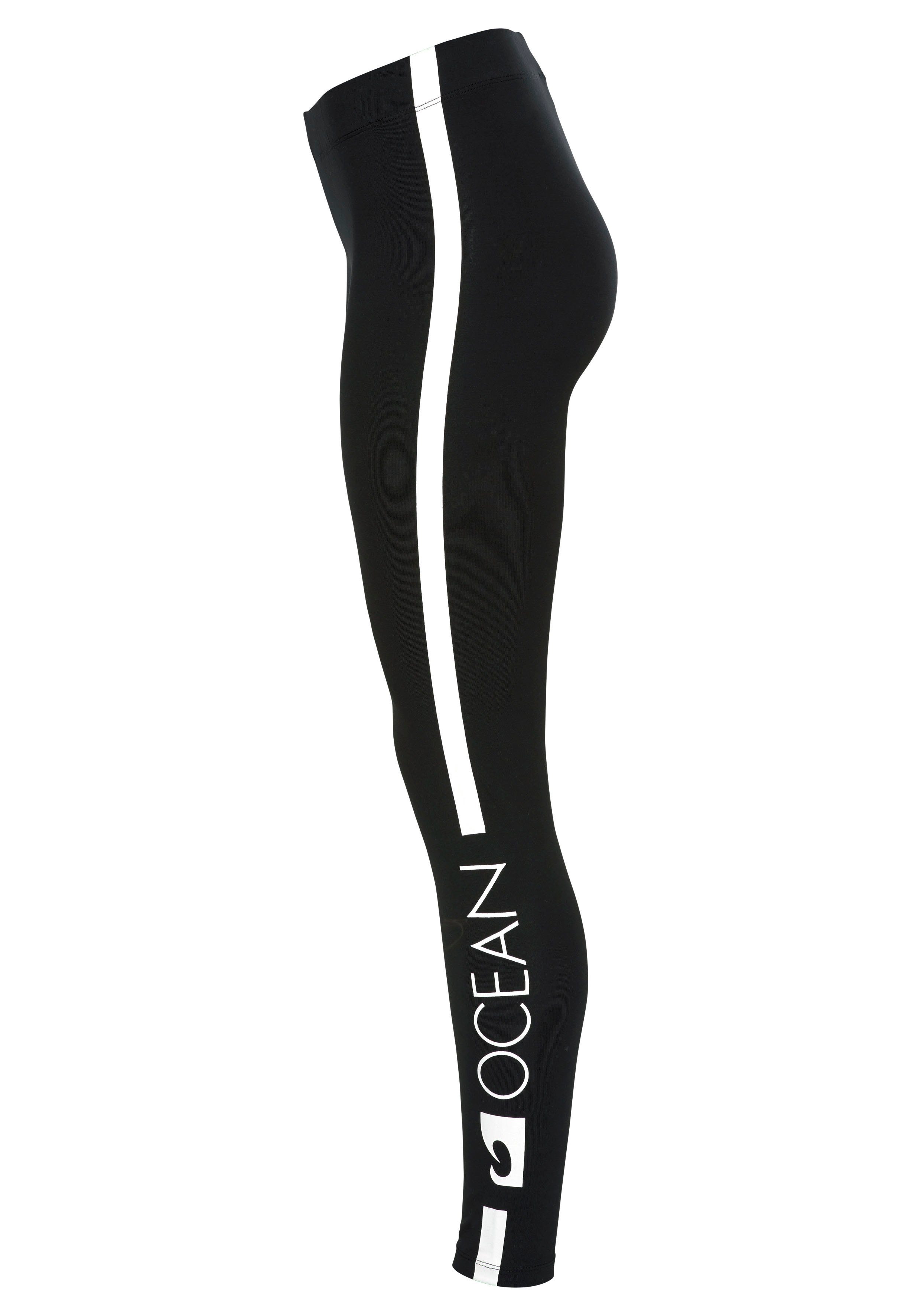 Ocean Sportswear Leggings (Packung, 2er-Pack) mit und Logodruck Kontraststreifen