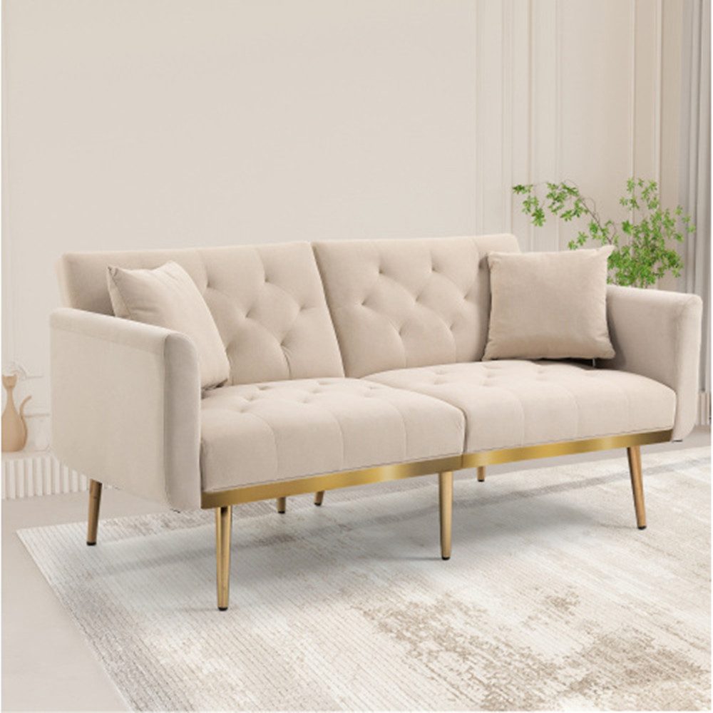 XDeer Sofa 3-Sitzer-sofa umwandelbar in ein 3-fach verstellbares Schlafsofa, für mehrere Szenarien im Wohnzimmer, Schlafzimmer