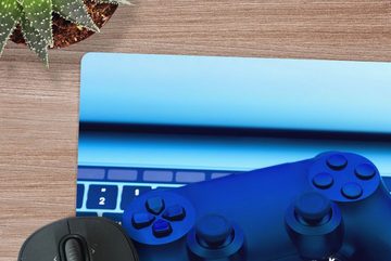 MuchoWow Gaming Mauspad Controller - Tastatur - Licht (1-St), Mousepad mit Rutschfester Unterseite, Gaming, 40x40 cm, XXL, Großes