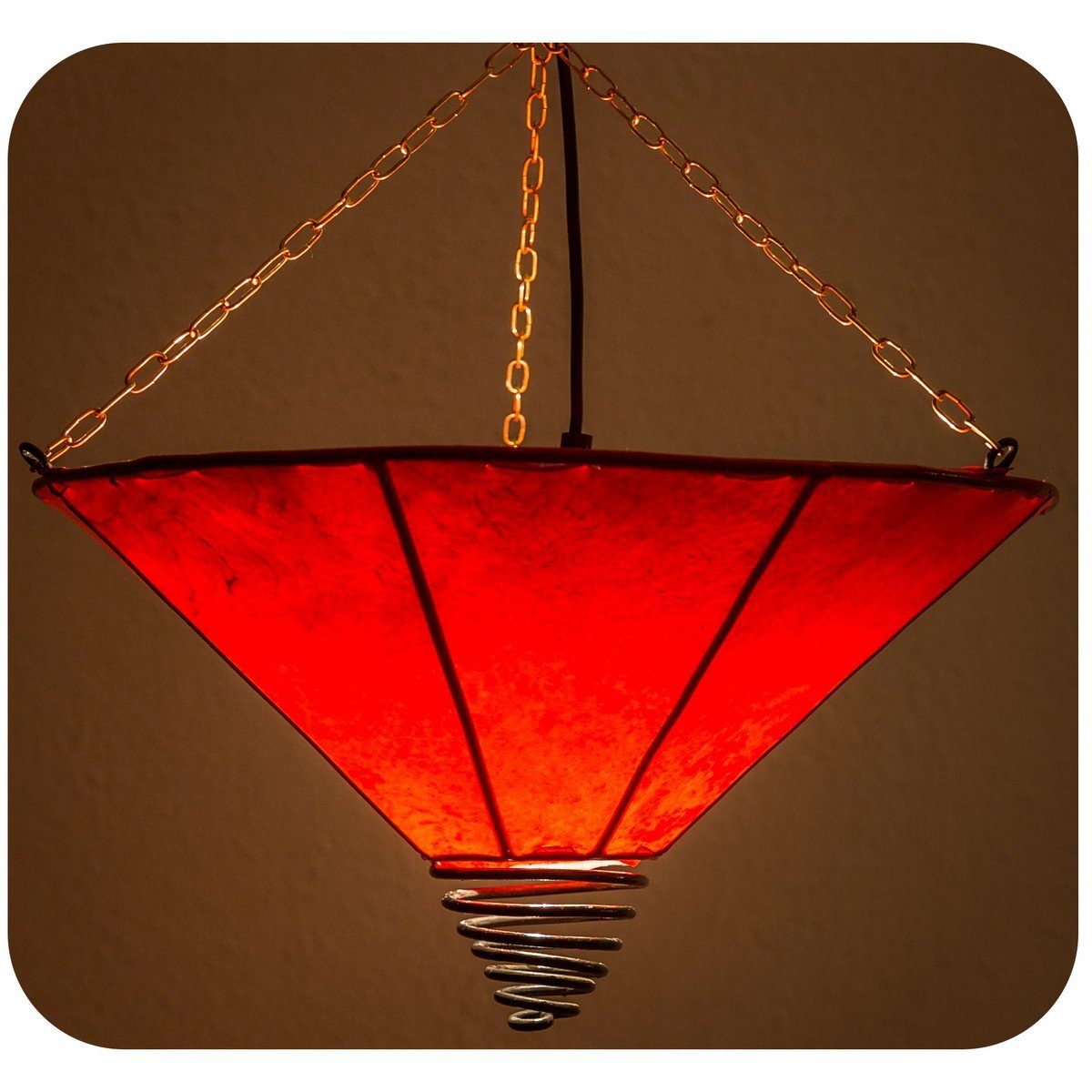 SIMANDRA Лампыschirm marokkanische Lederlampe Fuego Simple 40 cm