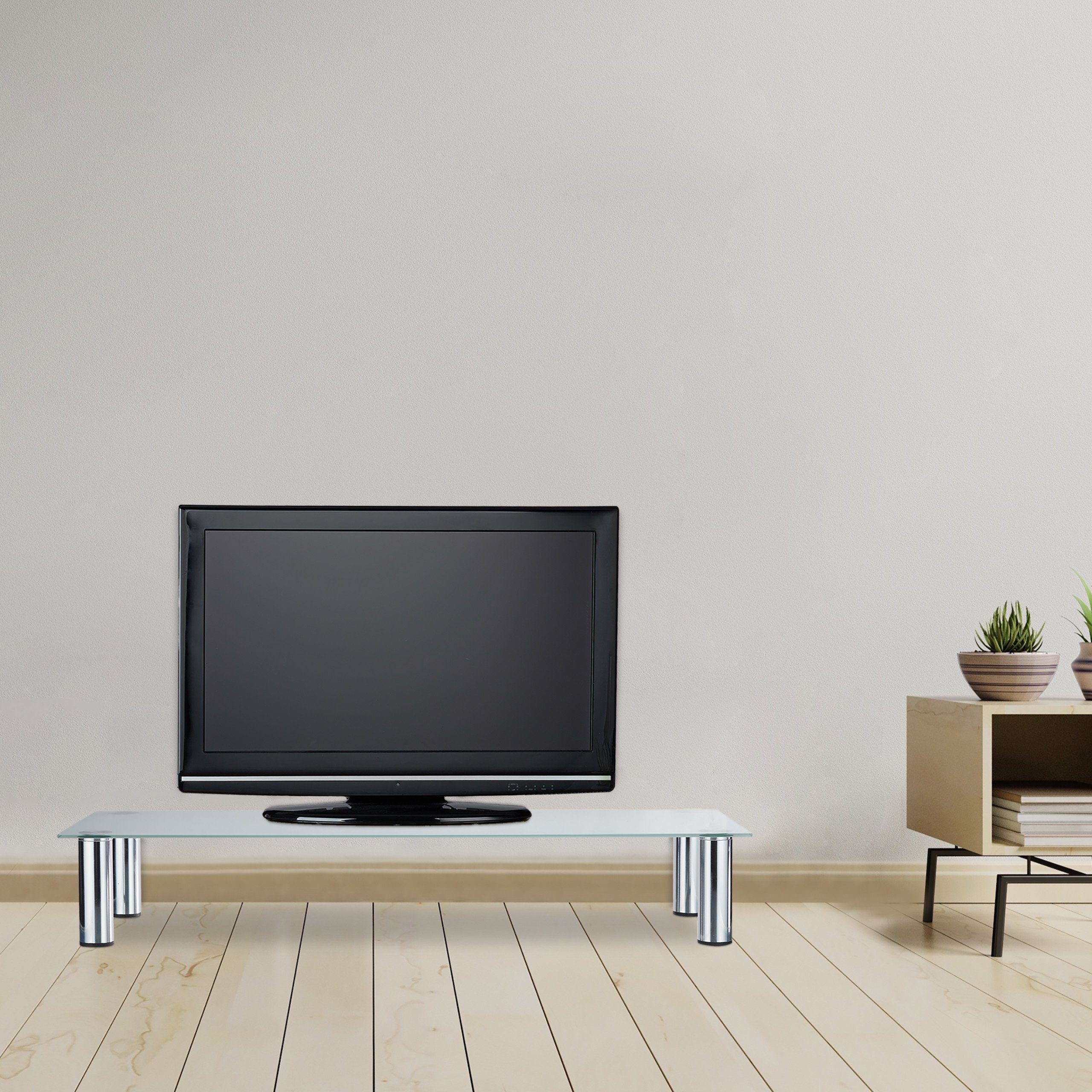relaxdays TV-Regal TV-Tisch Glas, 1-tlg. – Bild 5 von 5