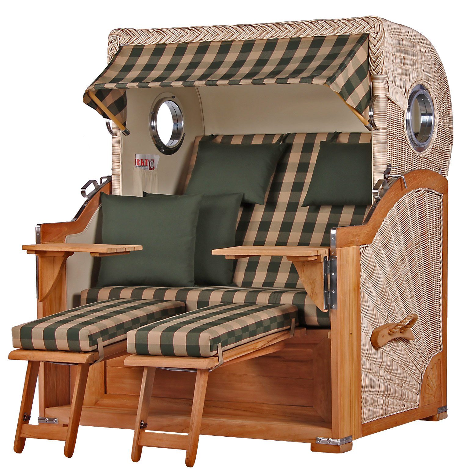 bene living Strandkorb Königssee 2,5Sitzer Teak PE shell Modell