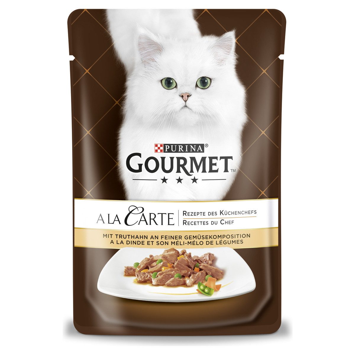 Gourmet A la Carte mit Truthahn an Gemüse 85 g - 24 Stück, Nassfutter für: Katze