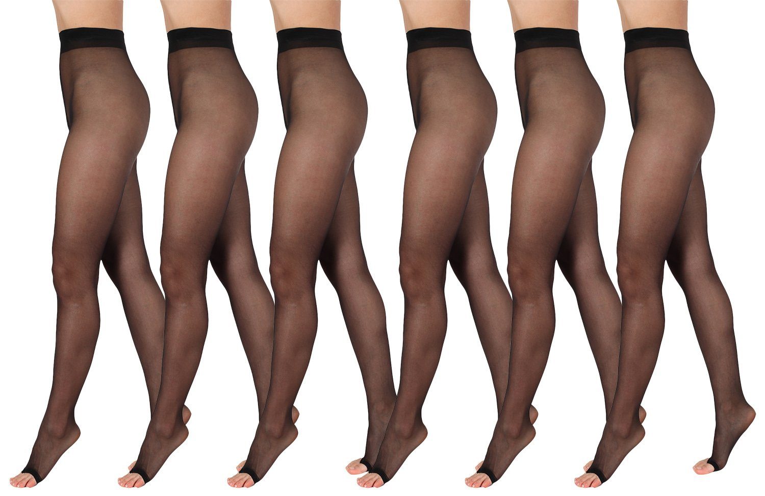 Feinstrumpfhose zehenfreie weiche Strumpfhose Toeless transparent Open Toe