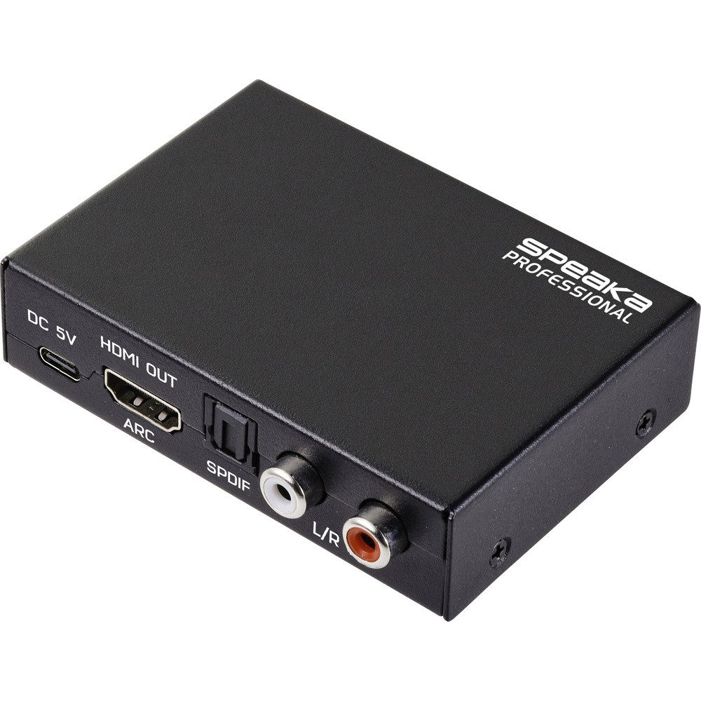 SpeaKa Professional SpeaKa Professional Audio Extraktor SP-HDA-190 [HDMI - HDMI] 3840 x 21 Audio-Adapter, 80.00 cm
