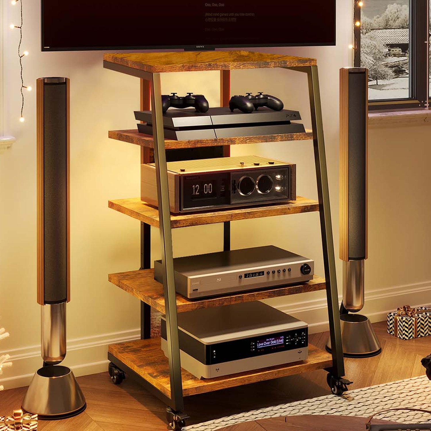 XERSEK Regalelement HiFi Rack Plattenspieler Tisch günstig online kaufen