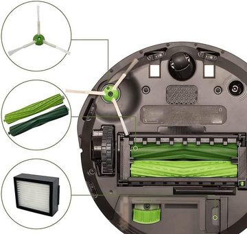 MSM Saugroboter Zubehör-Set Ersatzteile Bürsten Filter Für iRobot Roomba i7 i7+ i8+ E5 E6 J7 Plus