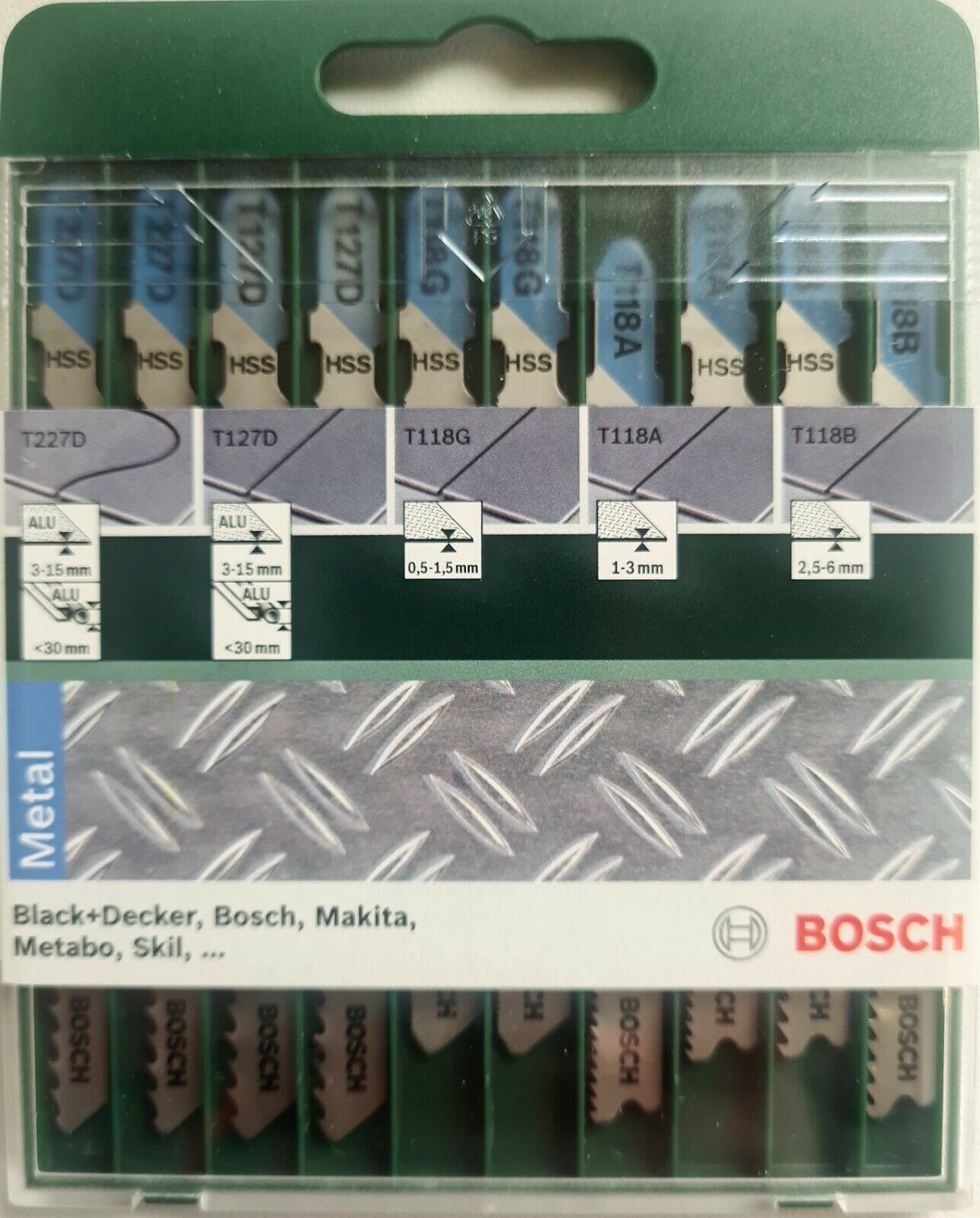 Metall Stichsägeblatt-Set Bosch Bohrfutter 10tlg. BOSCH T-Schaftaufnahme Stichsäge