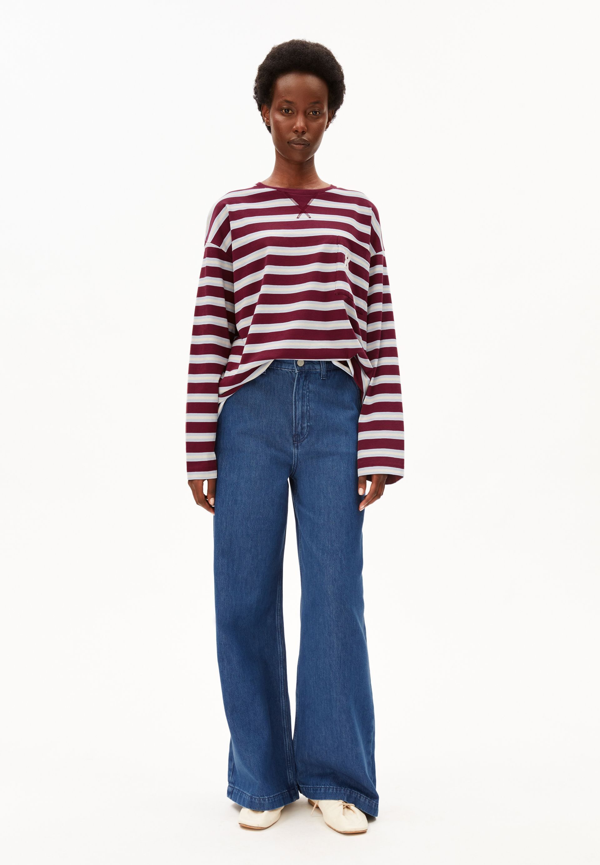 Armedangels Longsleeve ICONIC Å FIETAA STRIPE Oversized Fit