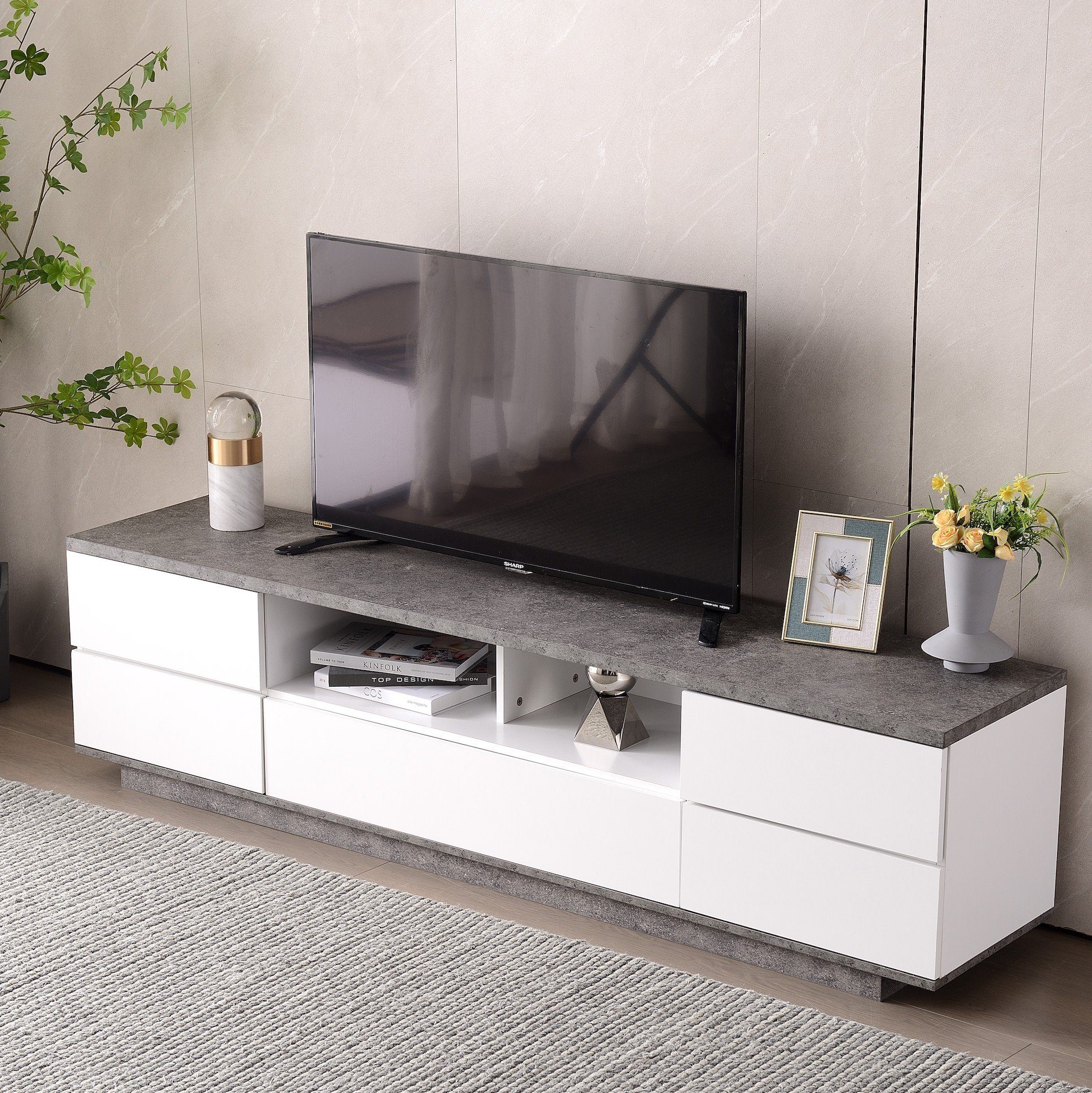 SOFTWEARY Lowboard »Breite 180 cm, TV-Schrank, stehend« online kaufen | OTTO