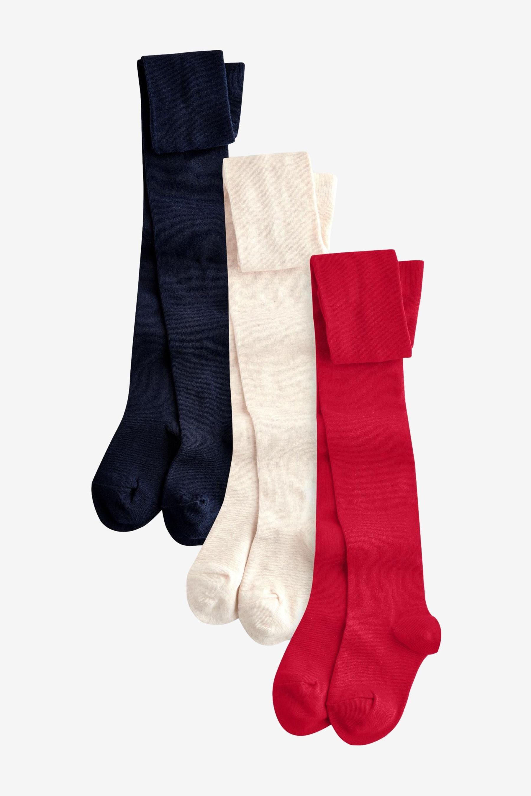 Next Strickstrumpfhose Strumpfhosen mit hohem Baumwollanteil, 3-er Pack (3 St)