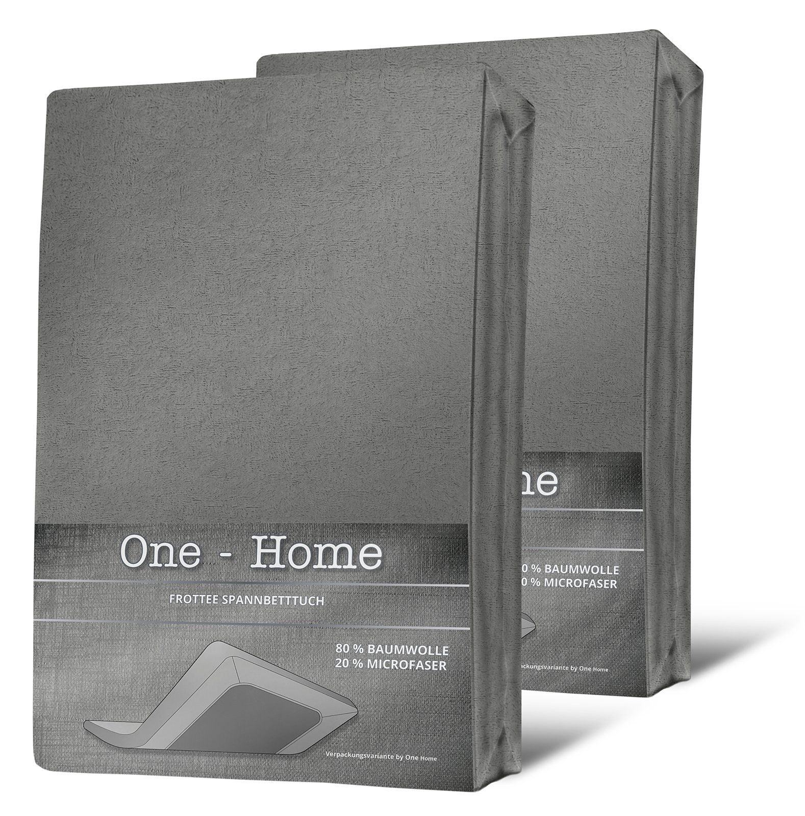 One Home Spannbettlaken Winter, Frottee, Gummizug: rundum, (2 Stück), Double Pack, flauschig warm weich