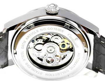 Continuum Automatikuhr Zauberhafte Skelett Herrenuhr aus Edelstahl Automa