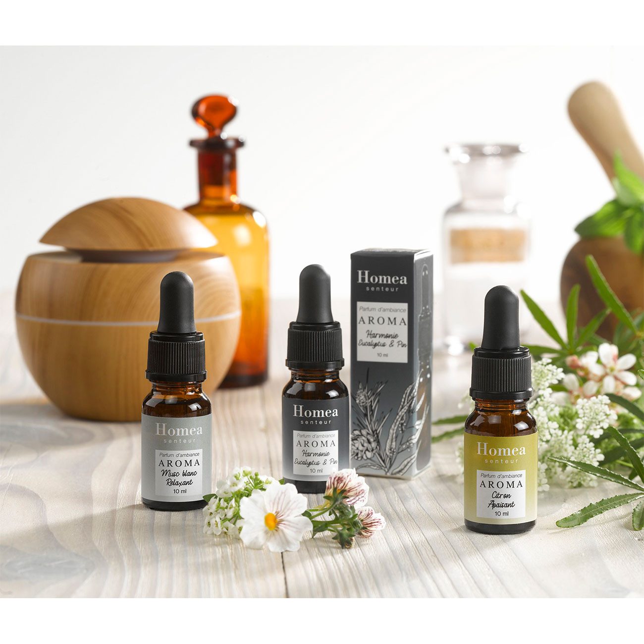 Homea Duftöl Zitronen-Duftöl (10 ml) für Duftlampen & Diffuser ätherisches Raumöl (1-St., 1er/2er-Set), Intensives Duftöl für belebende Aromatherapie & frische Räume