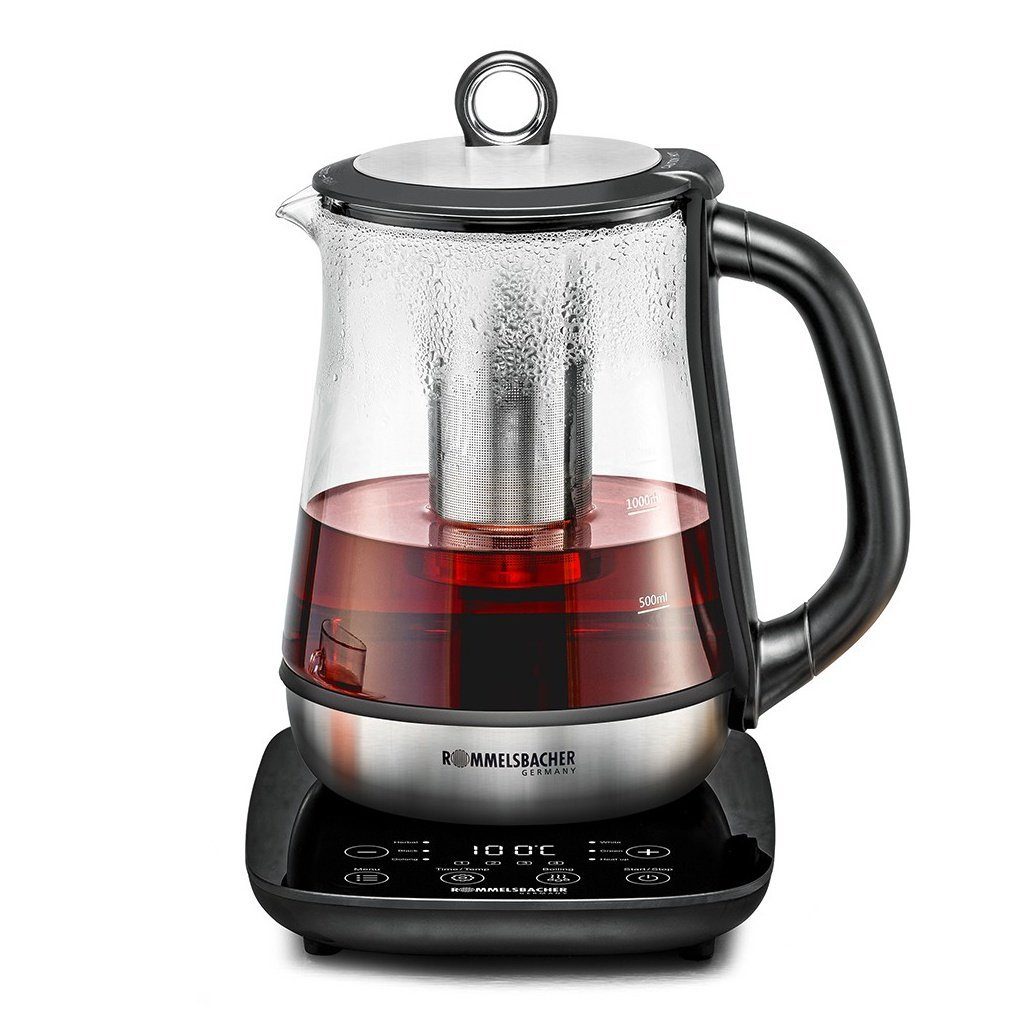 Rommelsbacher Wasserkocher TA 2000 1,2 l 2000 W Schwarz, Edelstahl