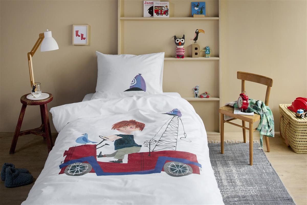 Beddinghouse x Fiep Amsterdam Bettwäsche Bettwäsche Rondjes Rijden Multi 100x135 bunt, Baumwolle, 2 teilig, baby bettwäsche set 100x135 baumwolle babybettwäsche komplett set