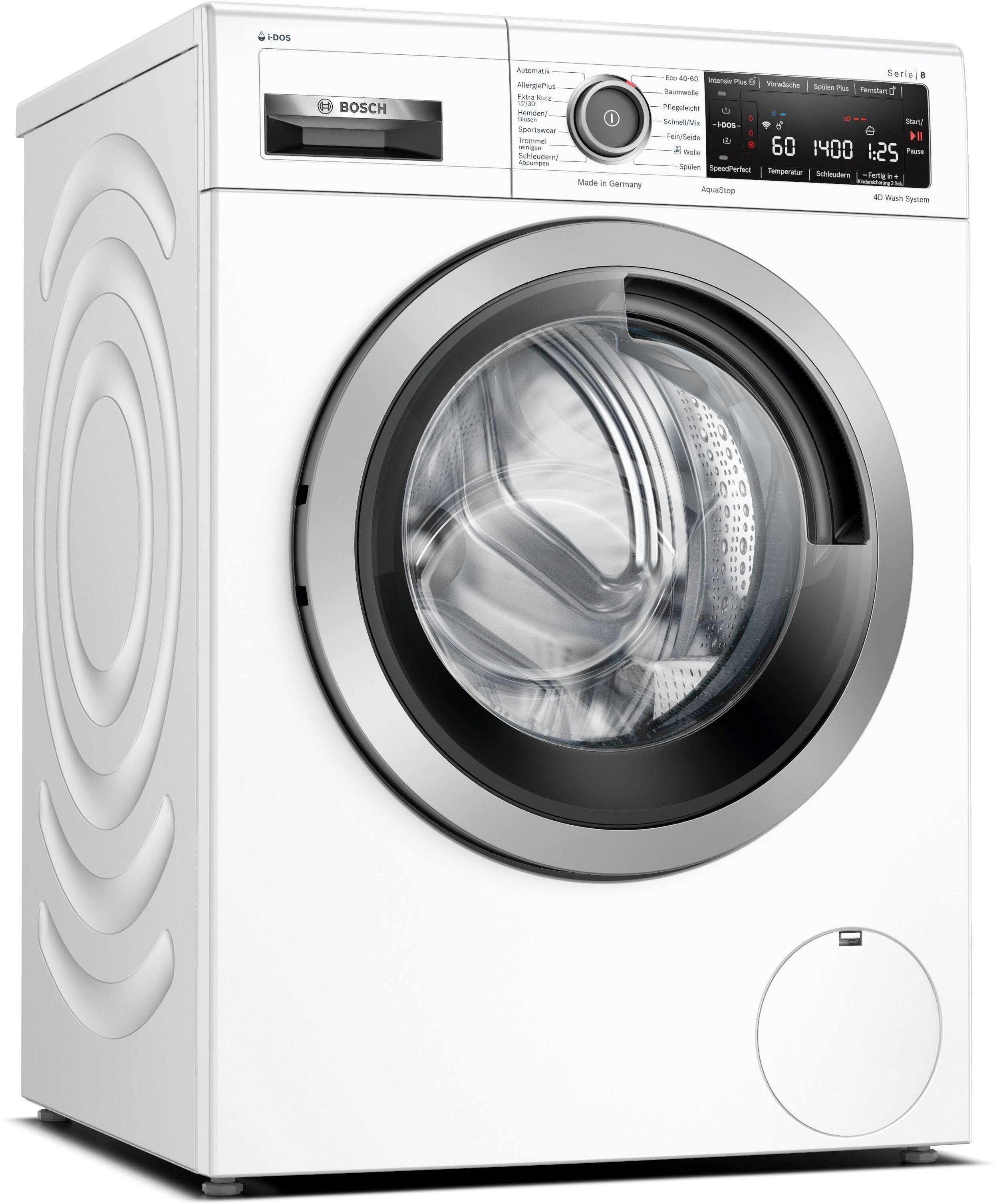 BOSCH Waschmaschine Serie 8 kg, U/min 9 1400 WAV28K43