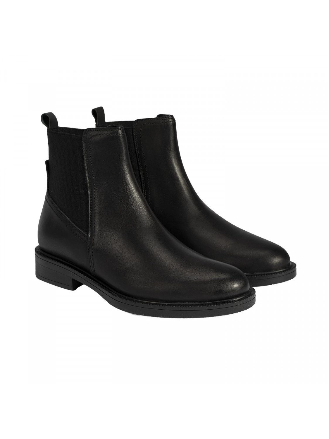 Desa Desa Damen-Ankle-Boots – Echtleder, Animal-Print-Details, elastische S Stiefel