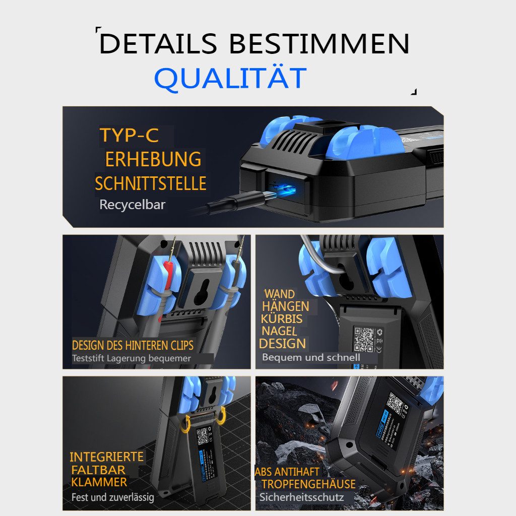 Insma Multimeter, Digital Multimeter Spannungsprüfer Batterietester Voltmeter (AC/DC)