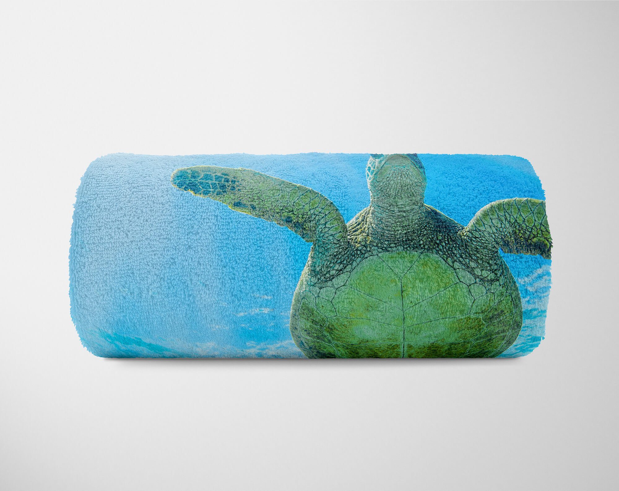 mit unt, Handtücher Kuscheldecke Handtuch Saunatuch Strandhandtuch Tiermotiv Art Seeschildkröte Sinus Baumwolle-Polyester-Mix Handtuch (1-St),
