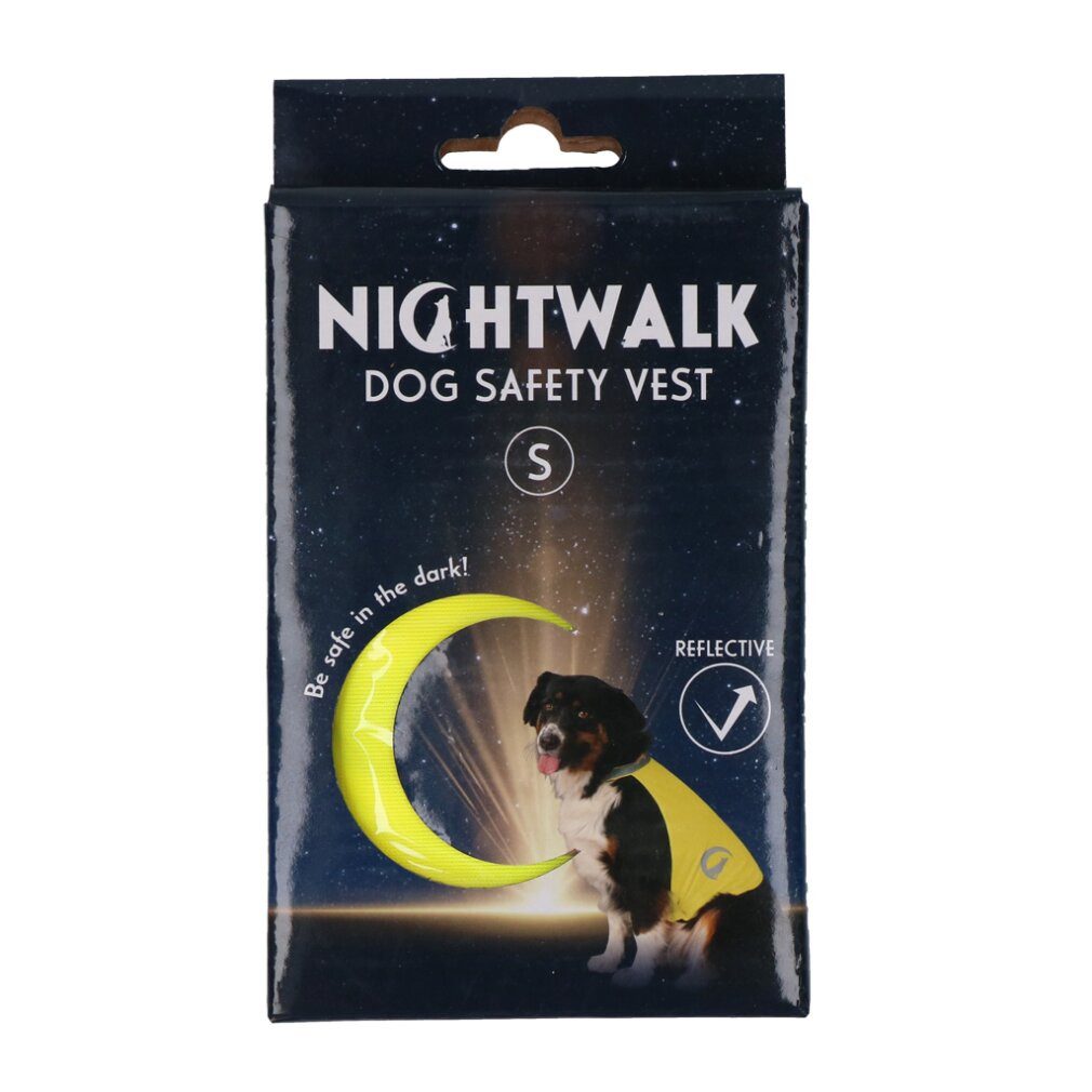 Nightwalk Hunde-Halsband Dog Safety Vest Yellow Small