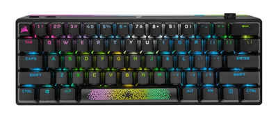 Corsair »CORSAIR K70 PRO MINI WIRELESS RGB 60% Mechanical Gaming Keyboard, Backlit RGB LED, CHERRY MX SPEED,« Gaming-Tastatur (Helligkeitsanpassung, Windows-Sperrtaste, Anpassbare Höhe, Plug-and-Play-Betrieb)