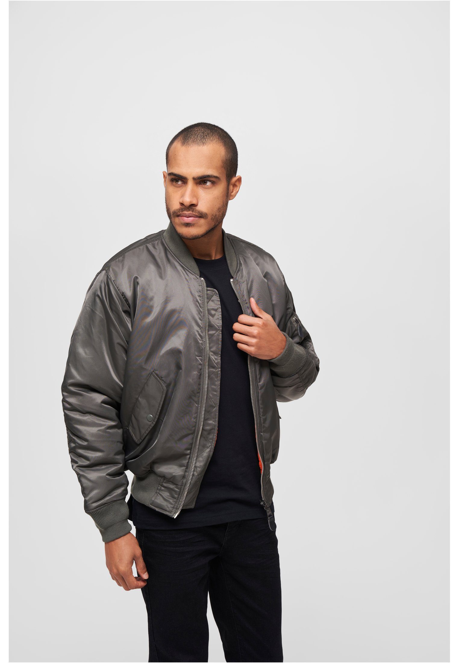 Brandit Sommerjacke Herren (1-St) Bomber MA1 Jacket charcoal