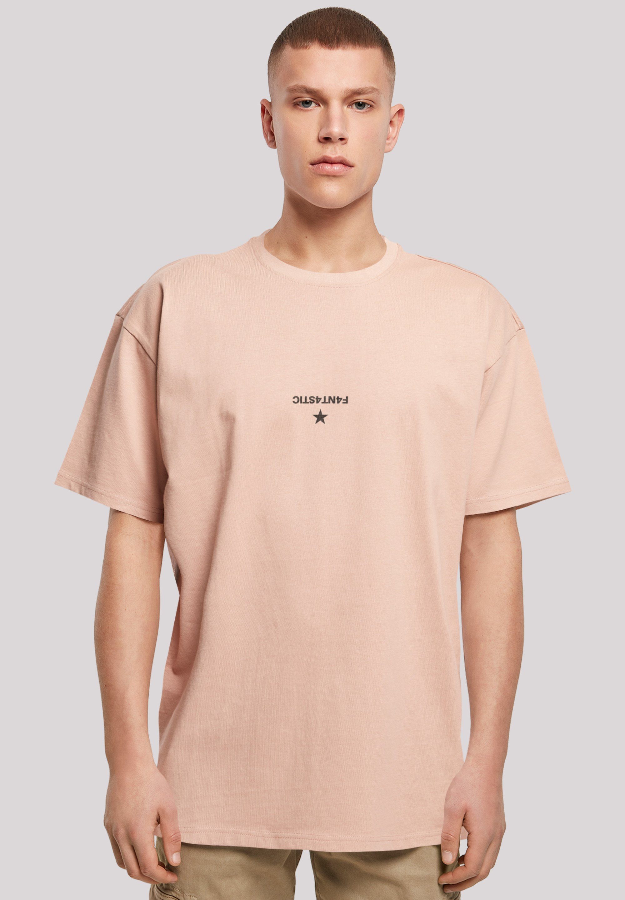 F4NT4STIC T-Shirt Grau Geometric amber Print