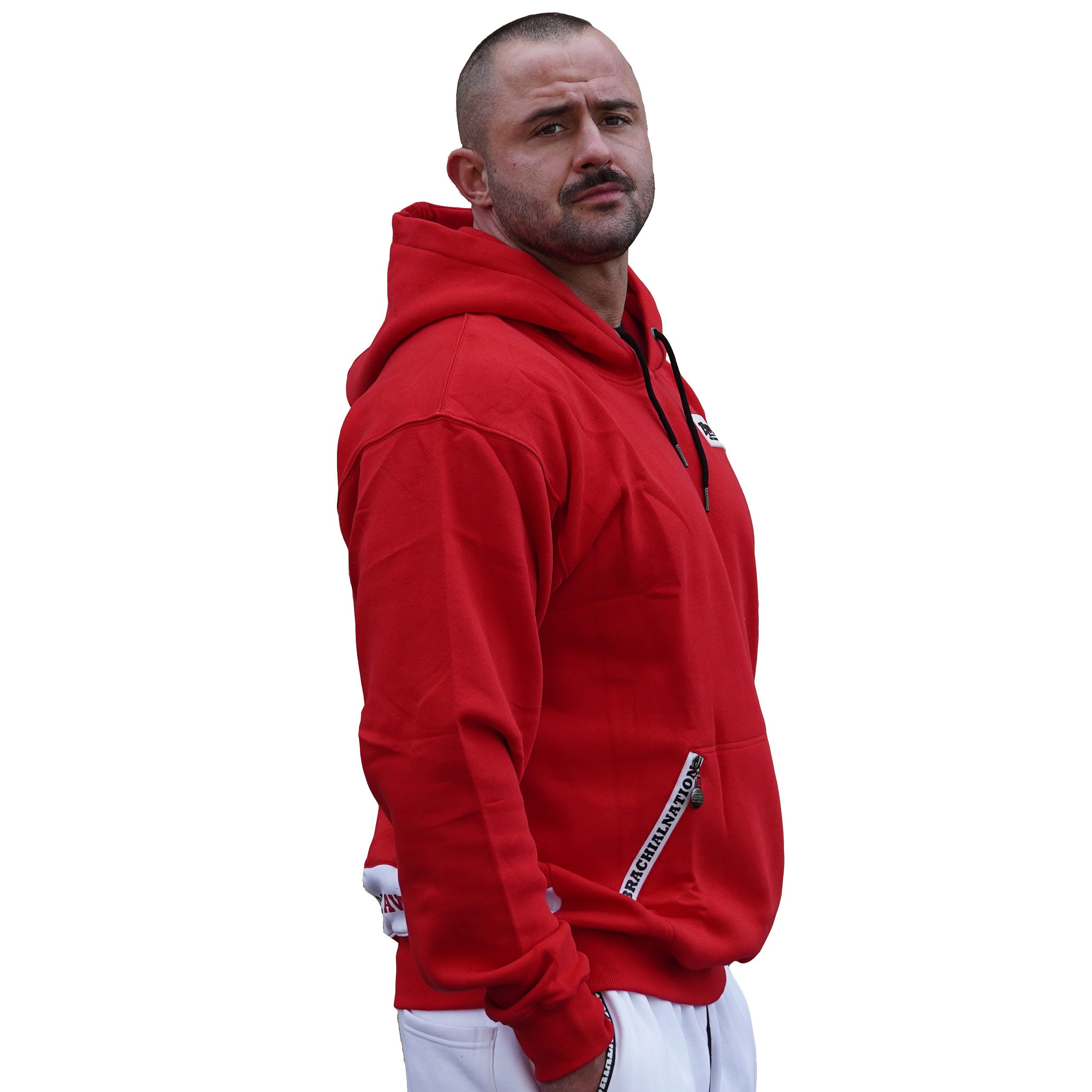 BRACHIAL THE LIFESTYLE COMPANY Kapuzensweatshirt Brachial Hoody "Rude" rot