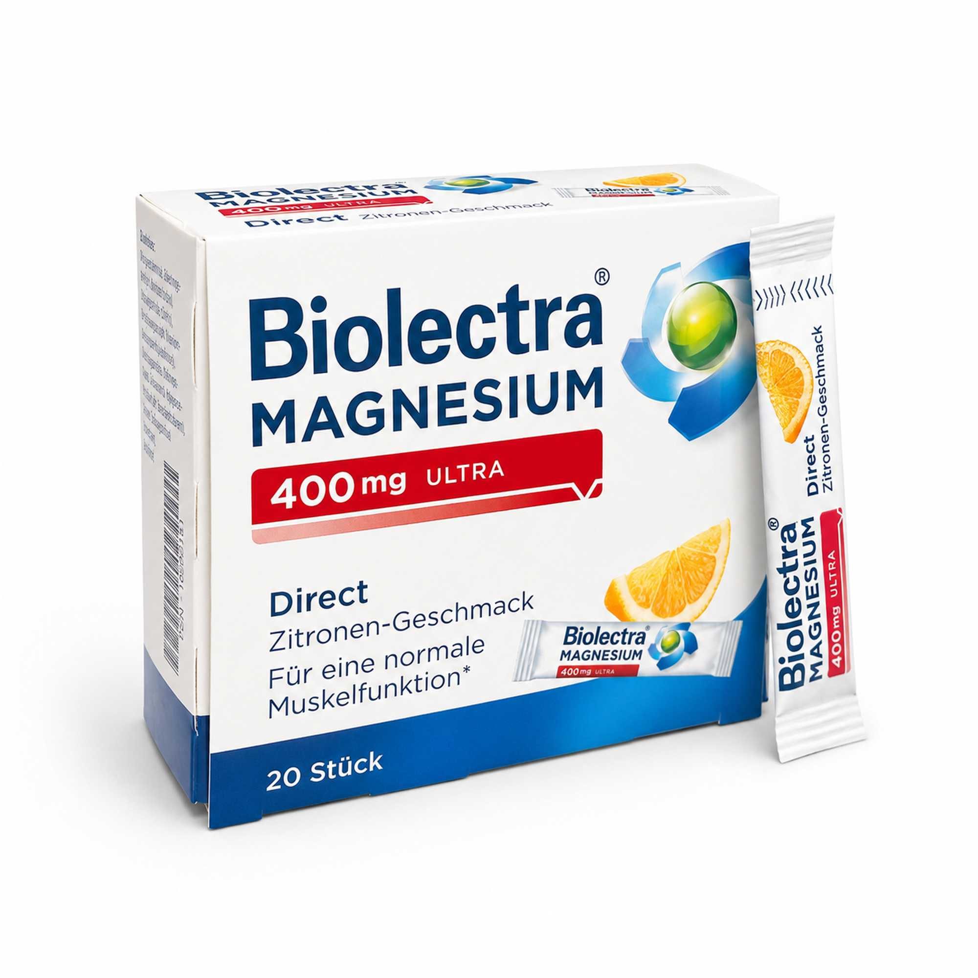 HERMES Arzneimittel GmbH BIOLECTRA Magnesium 400 mg ultra Direct Zitrone Granulat Stick
