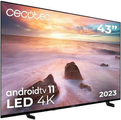 Cecotec ALU20055S LED-Fernseher (43 Zoll, 4K Ultra HD, Smart TV Android 11, Rahmenloses Design MEMC, Dolby Vision Dolby Atmos, Smart TV Android 11, Rahmenloses Design MEMC, Dolby Vision Dolby Atmos)