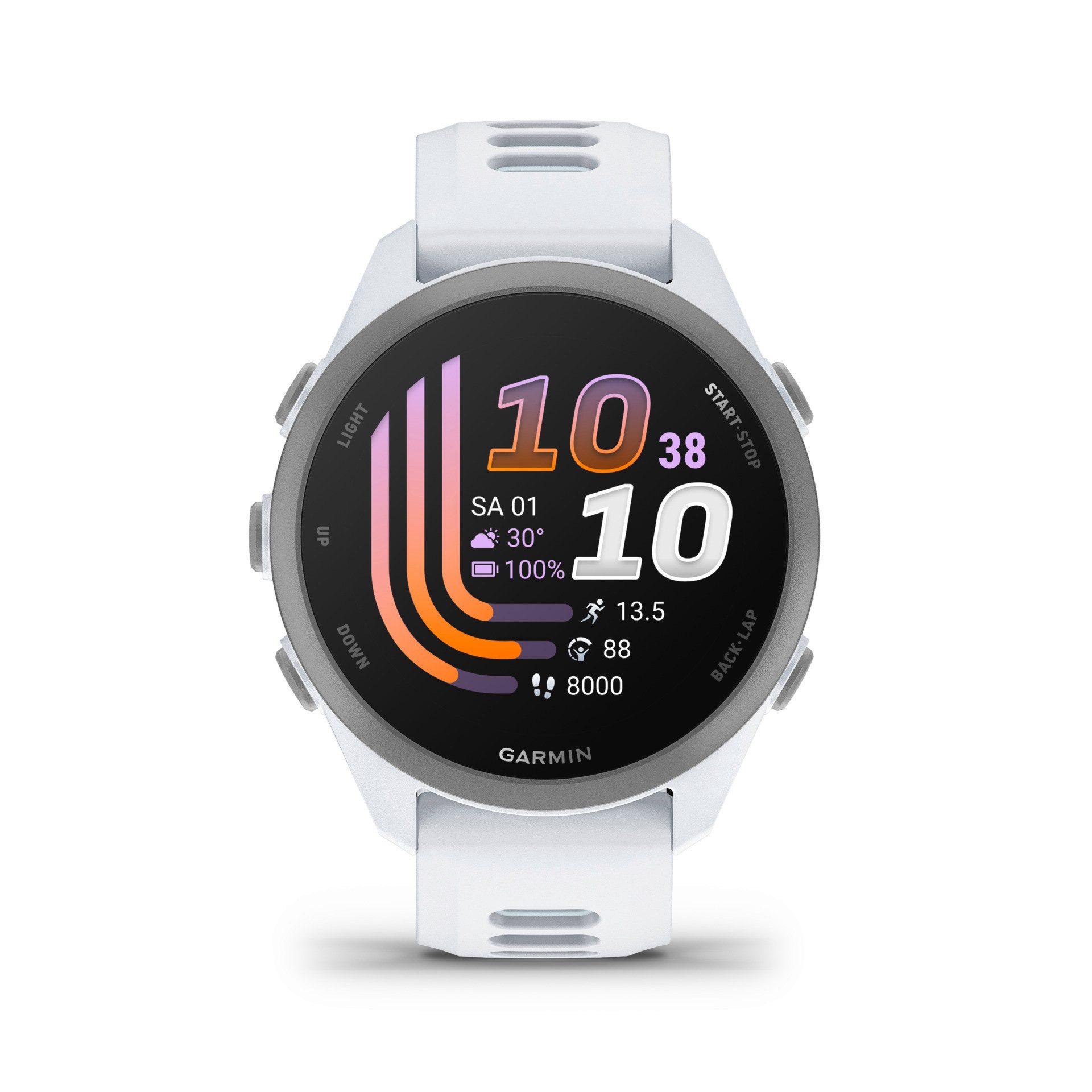 Garmin Forerunner 170 mit Silikonarmband 20 mm Smartwatch (3,048 cm/1,2 Zoll), Smarte GPS-Laufuhr für deinen Laufeinstieg