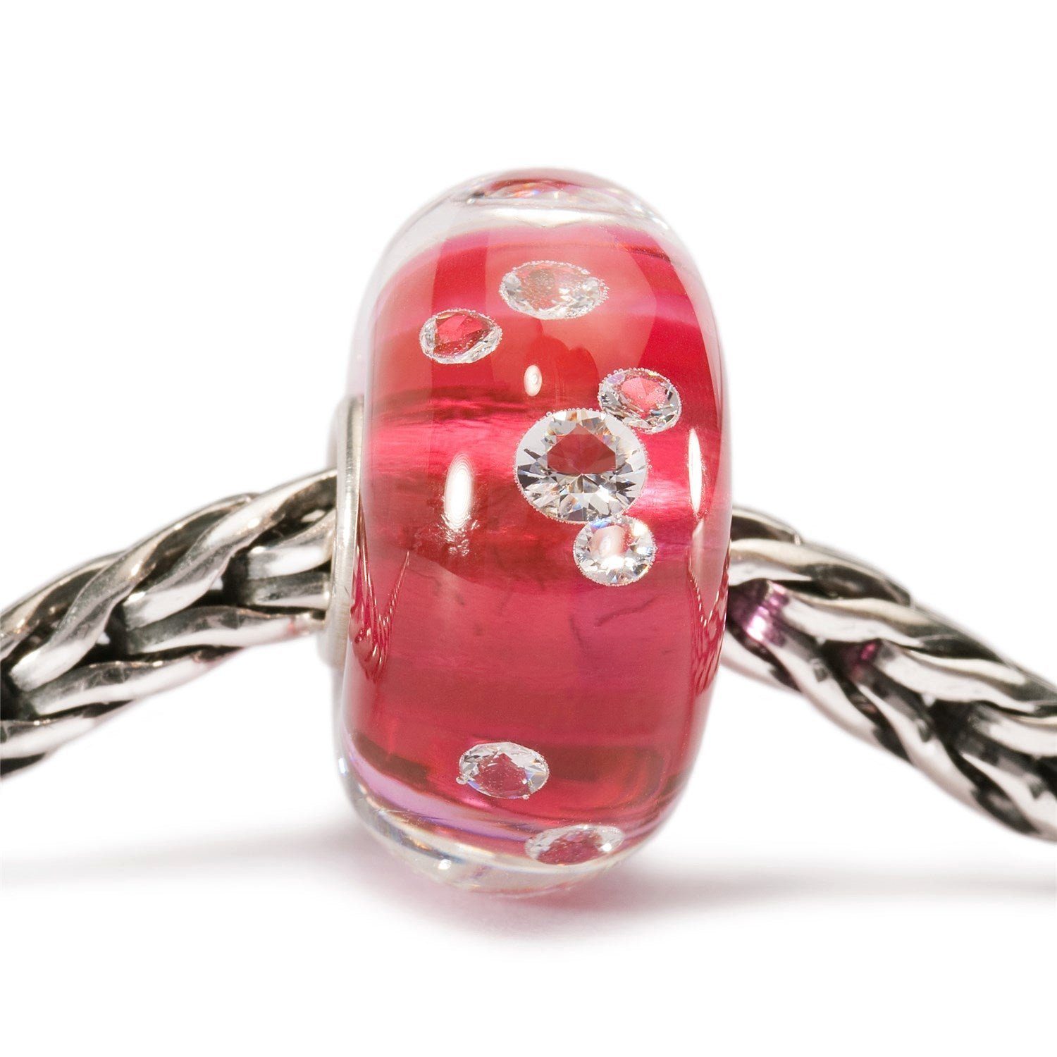 Trollbeads Bead Pink, "Diamanten" Bead TGLBE-00017