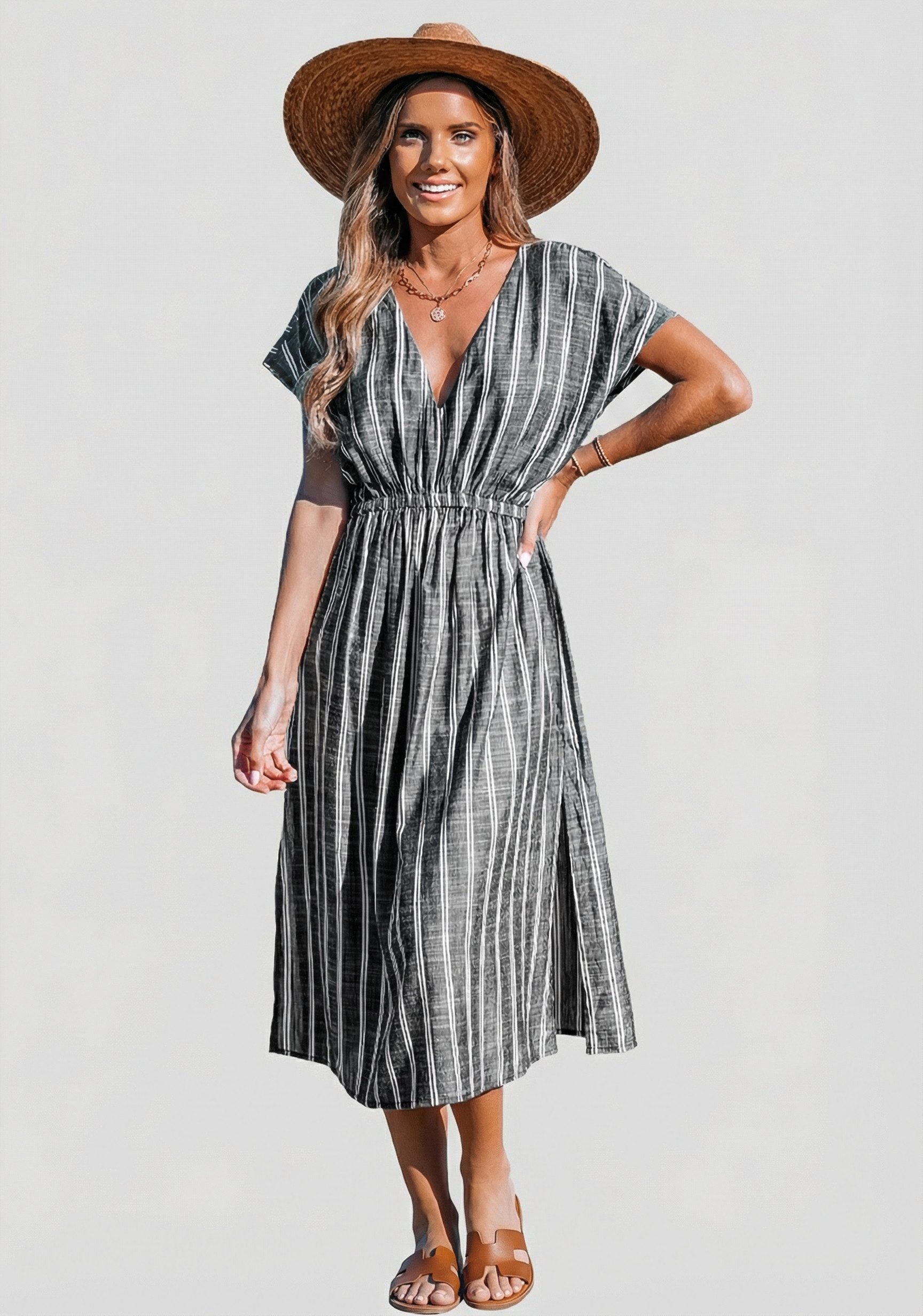 Cupshe Strandkleid Midi-Kleid mit Seitenschlitz günstig online kaufen