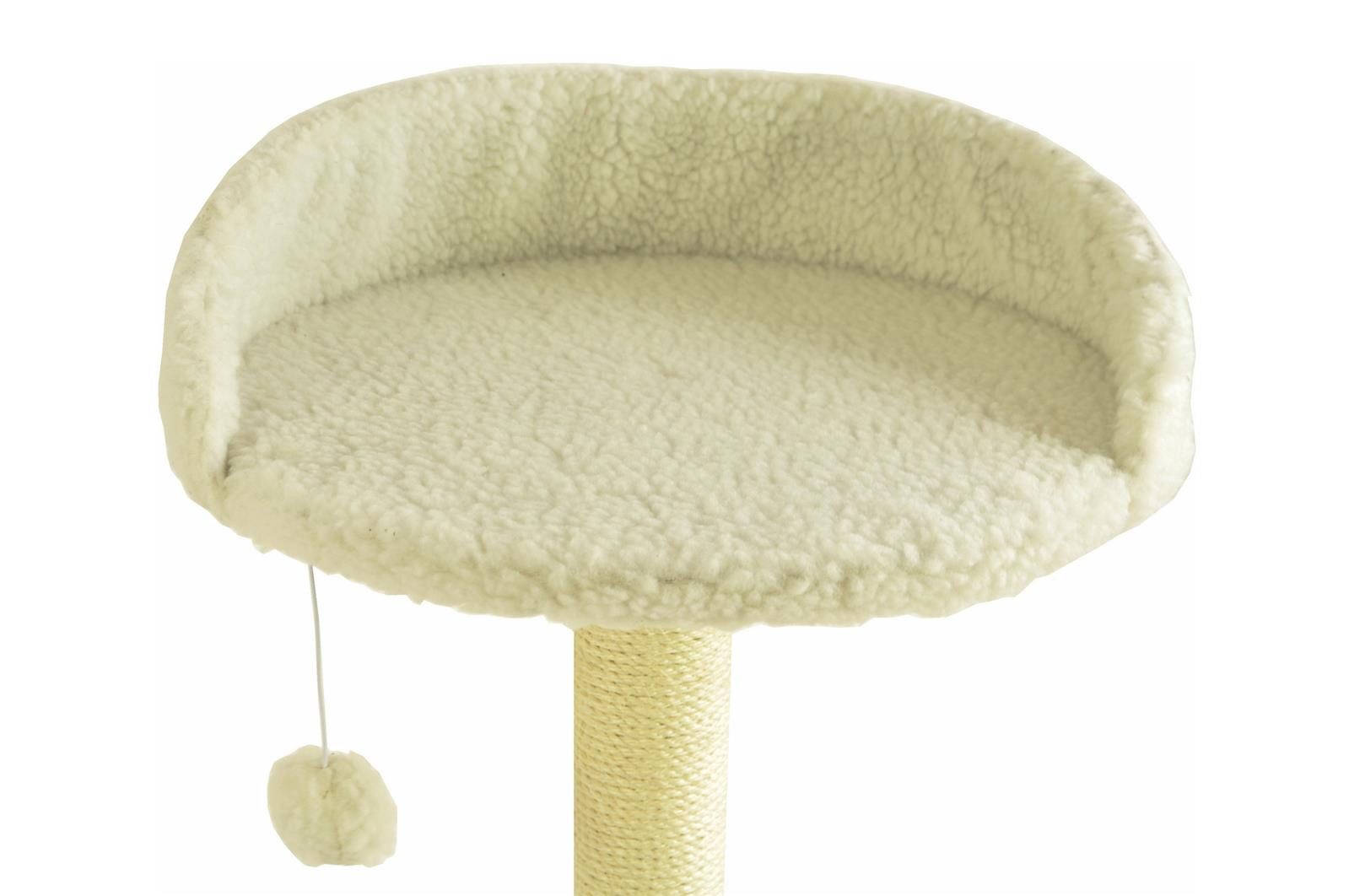 nanook Ersatz-Kratzbaumstamm Sitzplatz Liegemulde Topseat für Sigurd 40220 Ø 46 cm Weiß Teddyfell