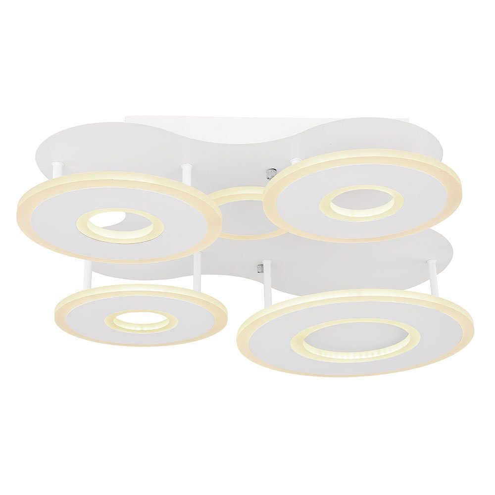 fest LED LED 55W Fernbedienung etc-shop fixierbar Dimmbar Deckenlampe Neutralweiß, Leuchte Deckenleuchte, Kaltweiß, verbaut, LED-Leuchtmittel Warmweiß, Tageslichtweiß, Farben