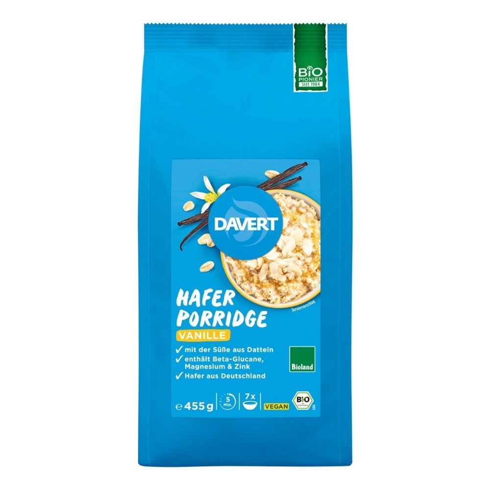 Davert Getreide XL Porridge - Vanille BIOLAND 455g
