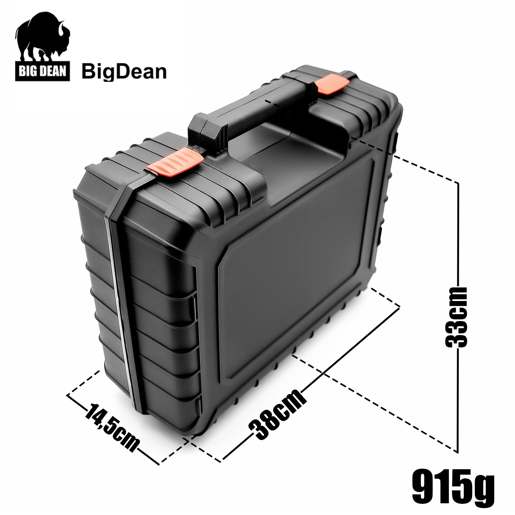 BigDean Werkzeugkoffer 2x Maschinenkoffer aus bruchsicherem Kunststoff–mit Schaumstoffeinlage (2 St), Sichere Aufbewahrung, Sicherer Halt, Leicht, Tragbar