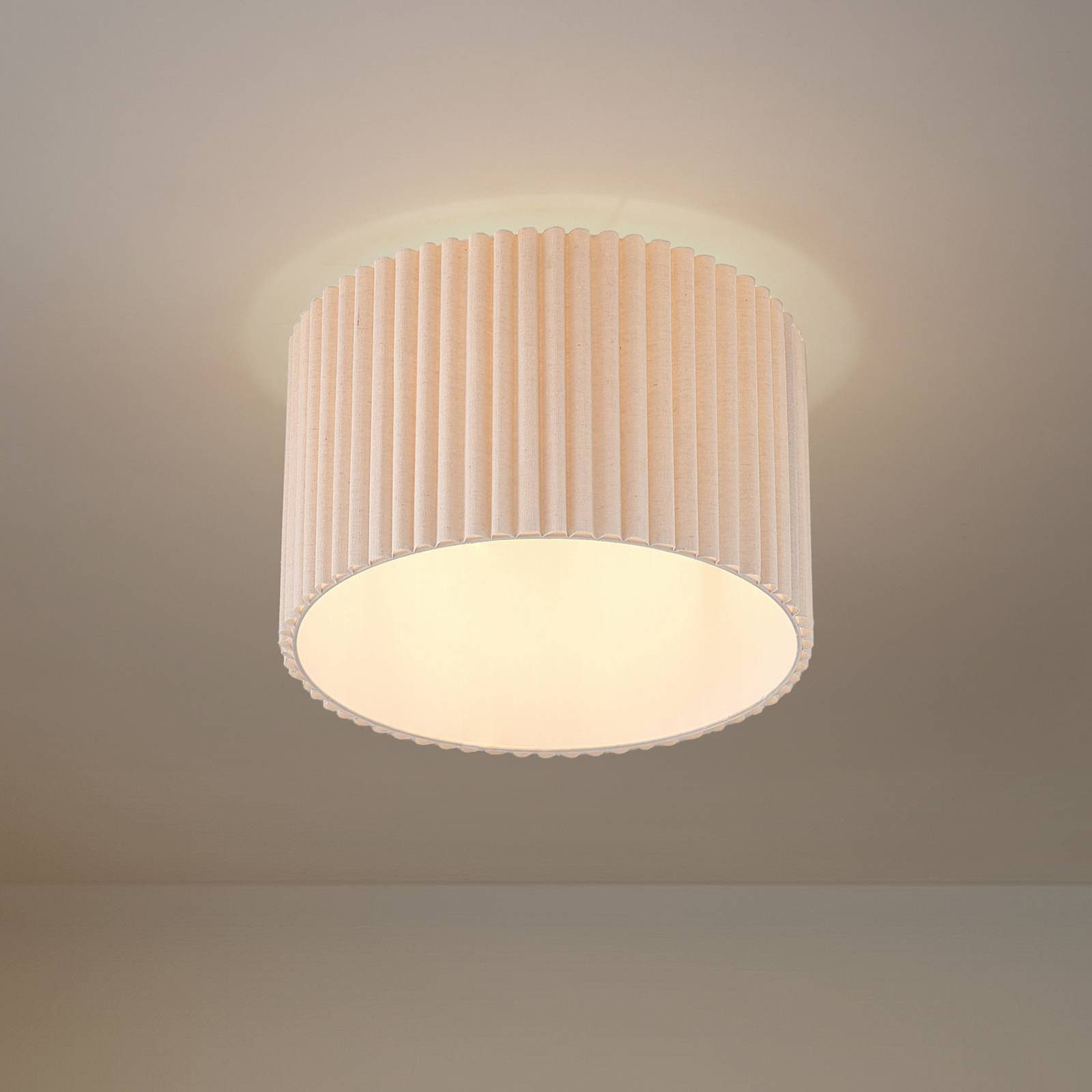 Lindby Deckenleuchten Libbie, Creme IP20, 1 x 15 W LED günstig online kaufen