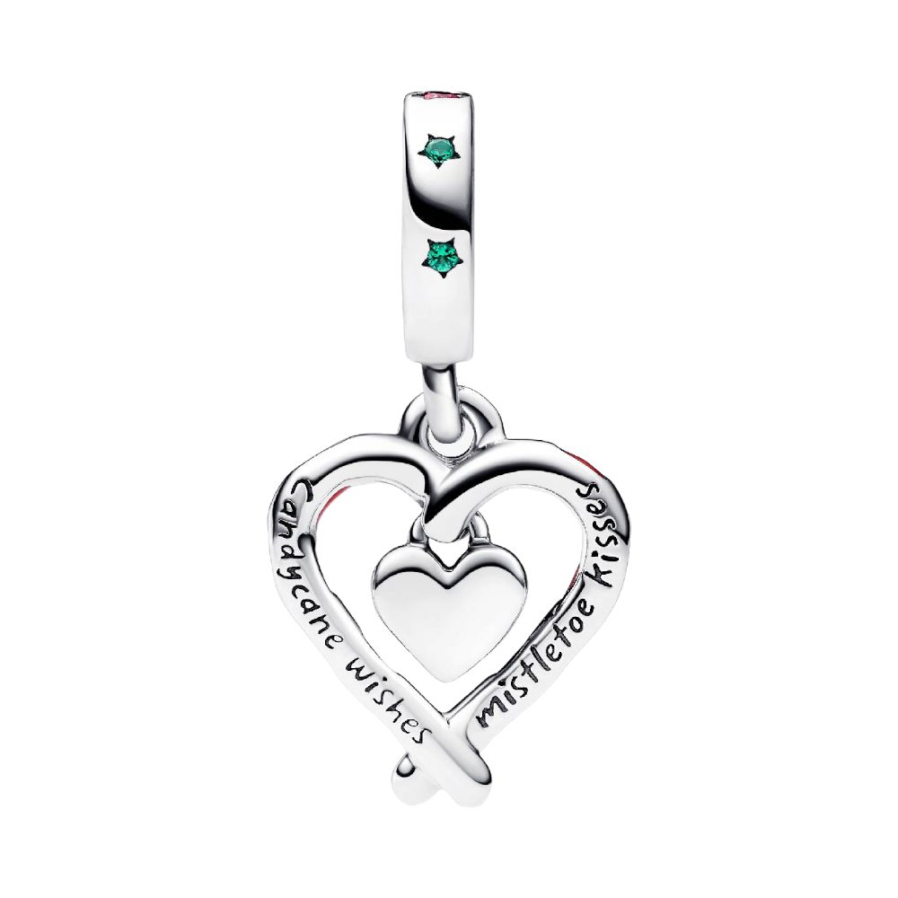 Pandora Charm Herz 792822C01, Weihnachten, Zuckerstangen, Liebe