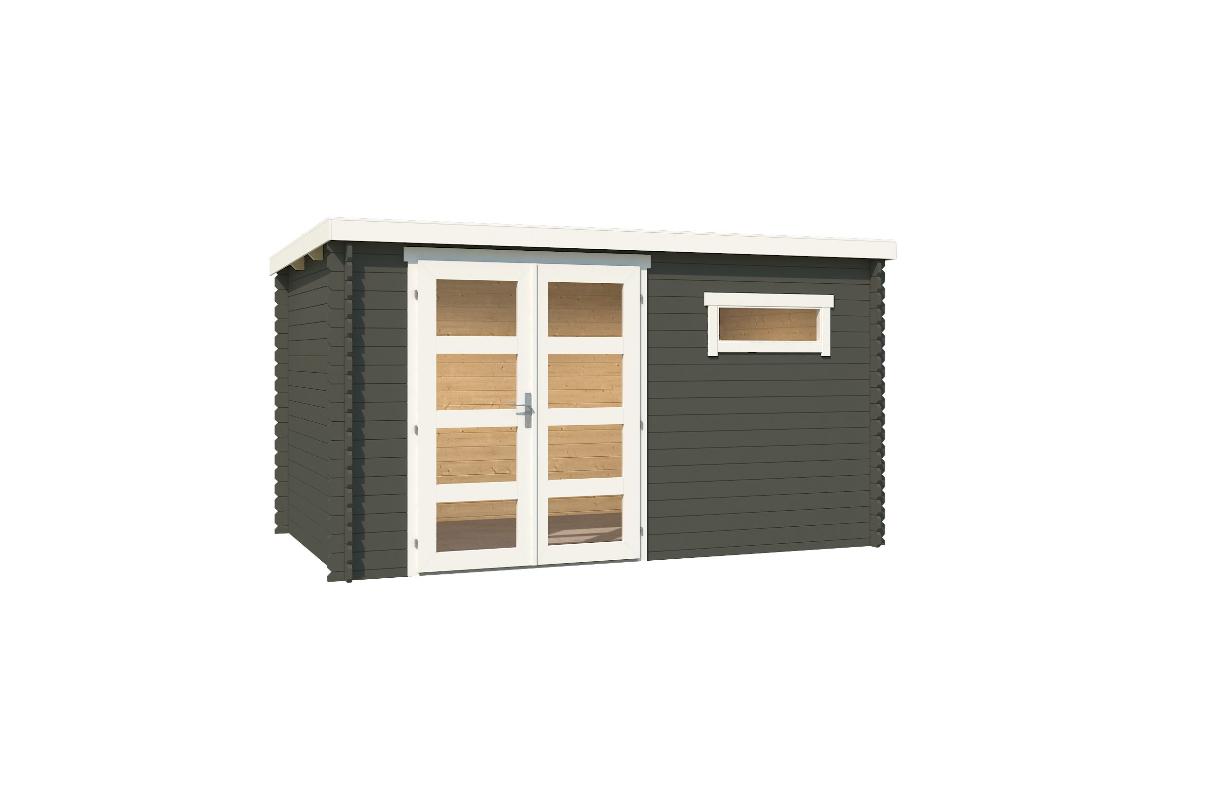 Nordic Holz Gartenhaus Augusta, BxT: 400x254,9 cm, (Doppeltür mit acht Lichtausschnitten)