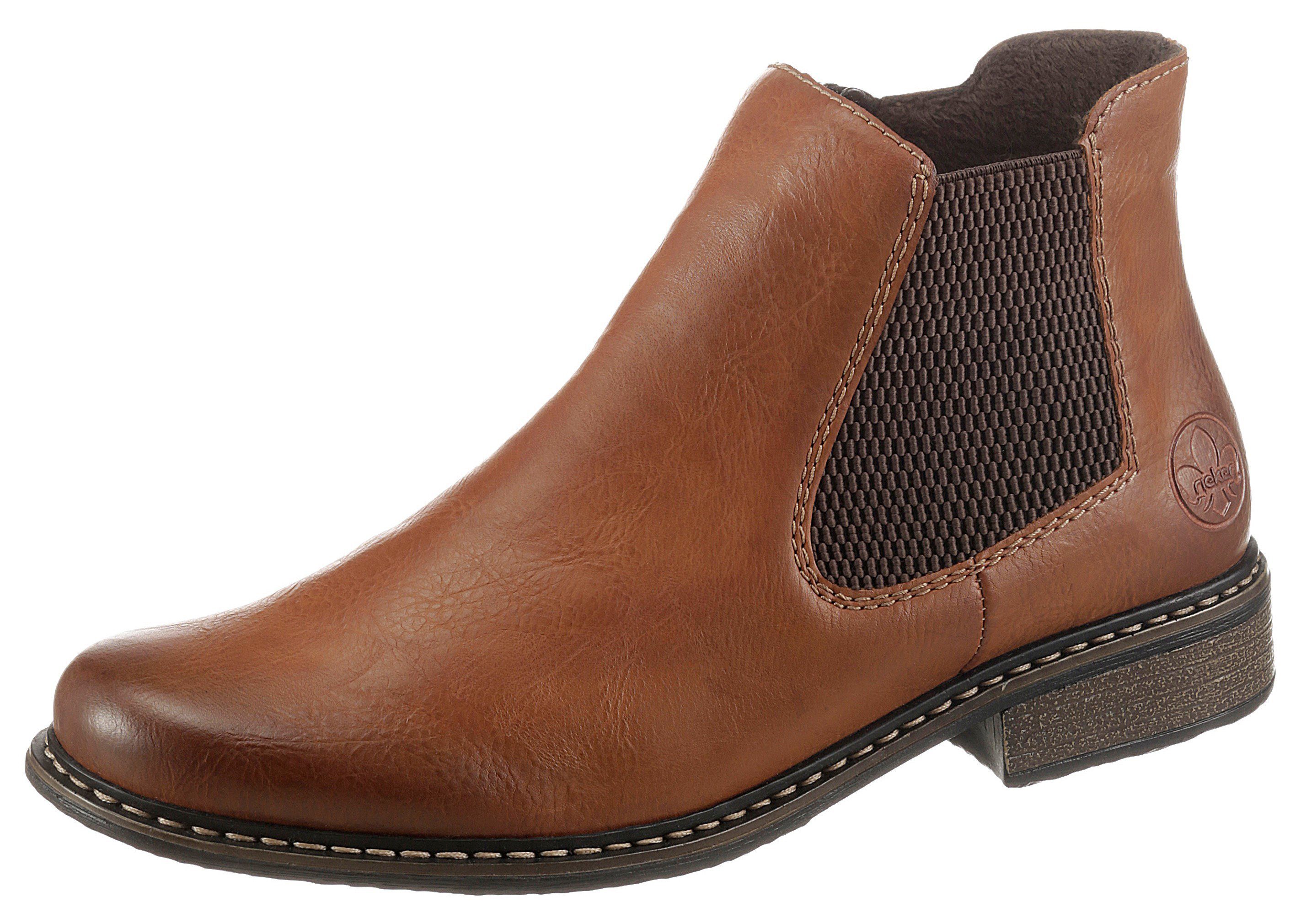 Rieker cognac-used Chelseaboots Optik in klassischer