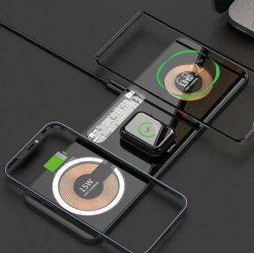 abathe abathe 3in1 Wireless Charger transparent exclusive Induktions-Ladegerät