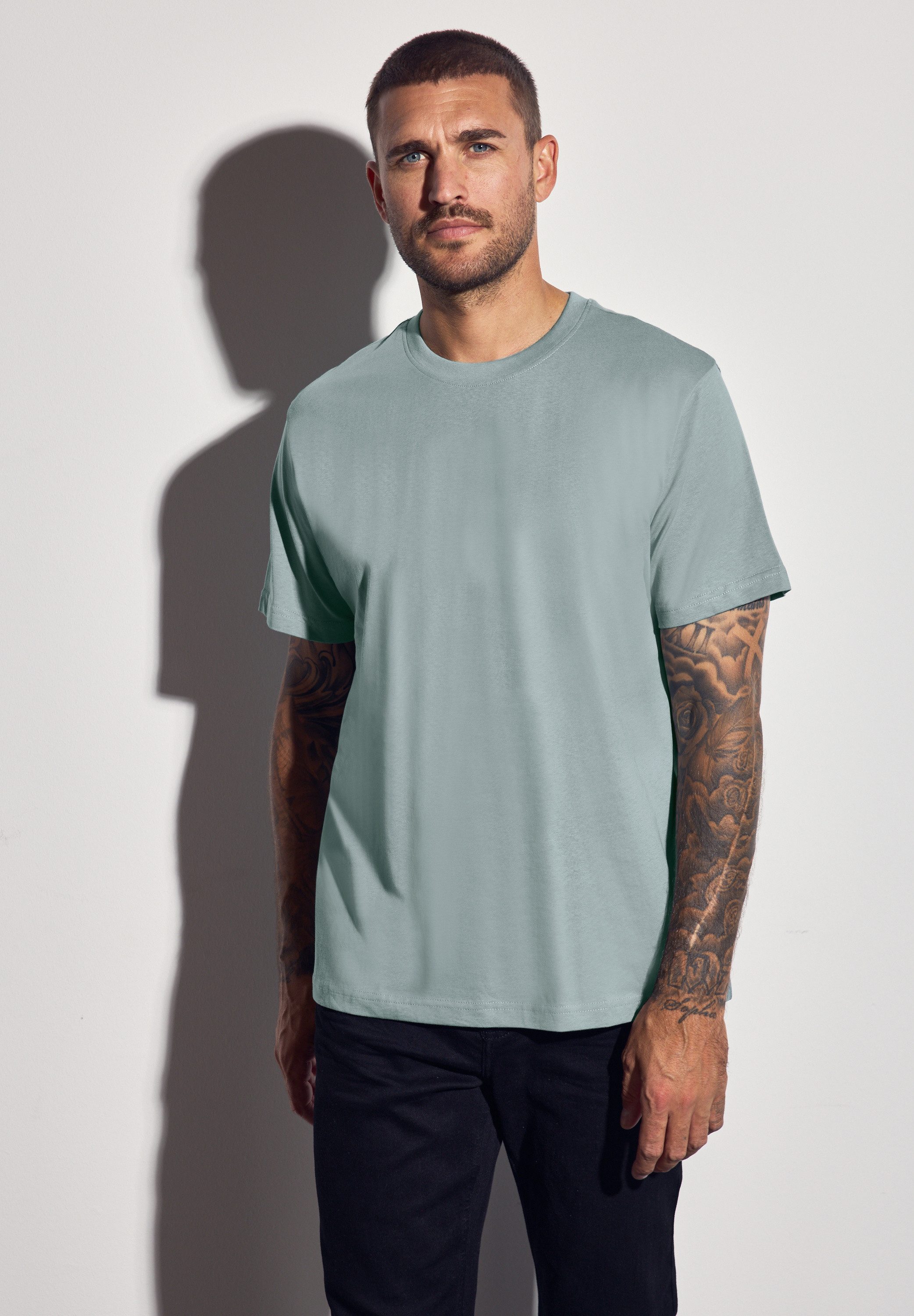STREET ONE MEN T-Shirt aus reiner günstig online kaufen