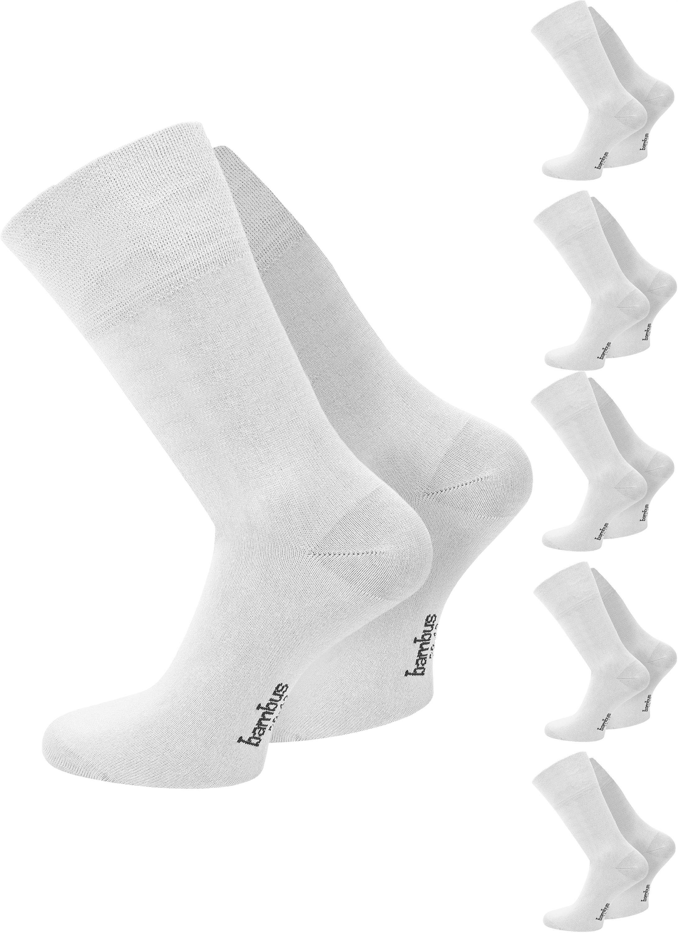 normani Basicsocken 6 Paar Gesundheitssocken Classic (6er-Set, 6 Paar) seidenweich durch Viskose Weiß