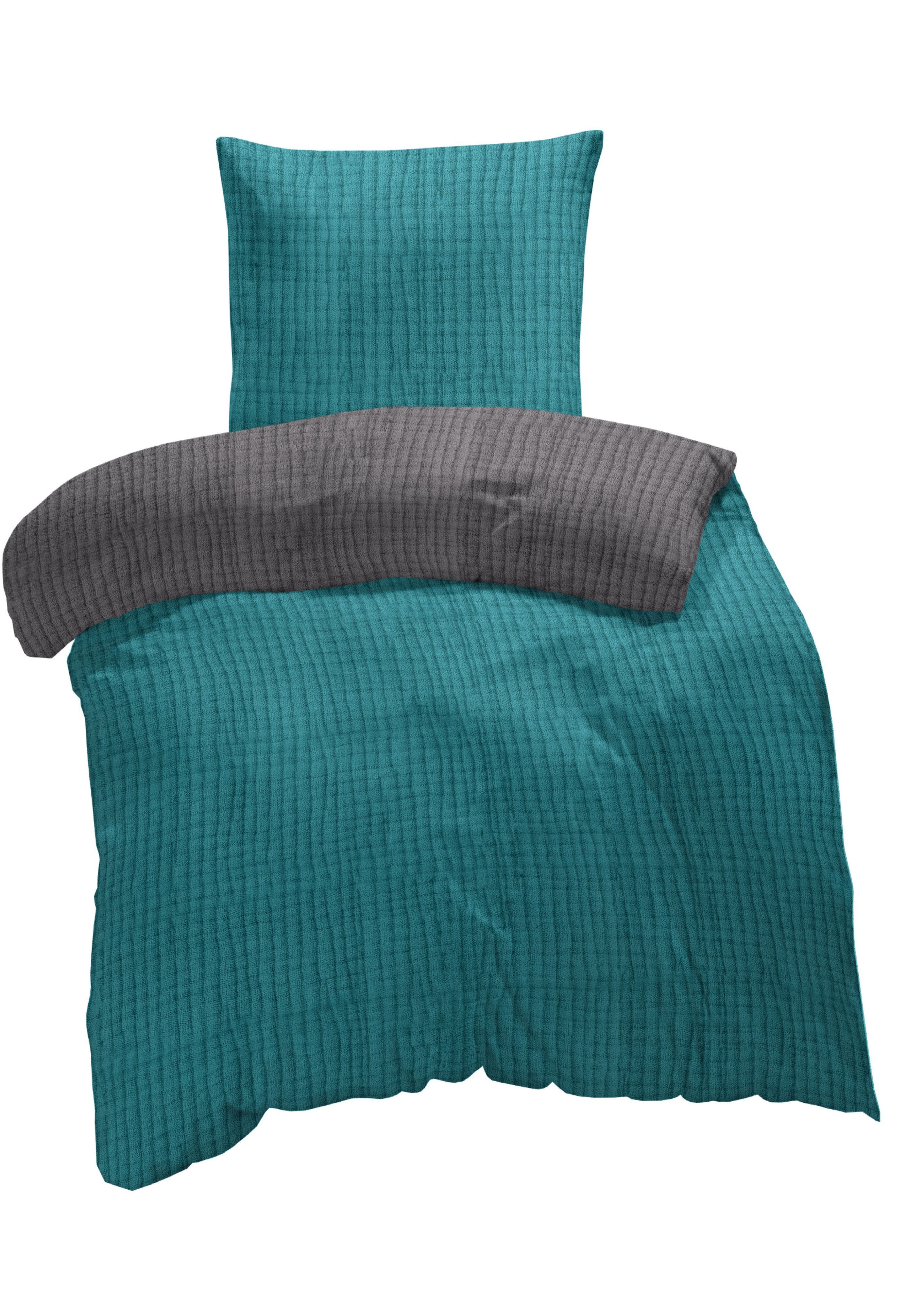 One Home Bettwäsche Musselin Malou, Musselin, 2 teilig, Komfort, weiche Baumwolle für Sommer und Winter geeignet
