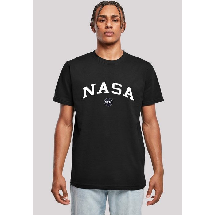 F4NT4STIC T-Shirt NASA Collegiate Logo Herren Premium Merch Regular-Fit Basic Bedruckt