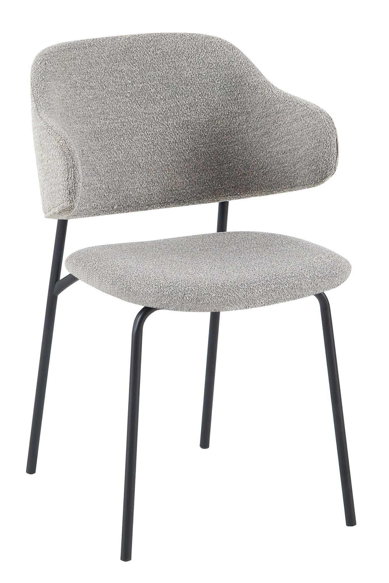2 Bouclé und St), Stuhl-Set Look im ausgestellten Design-Gestell mit Armlehnen, Armlehnstuhl top-modernen SalesFever (Set,