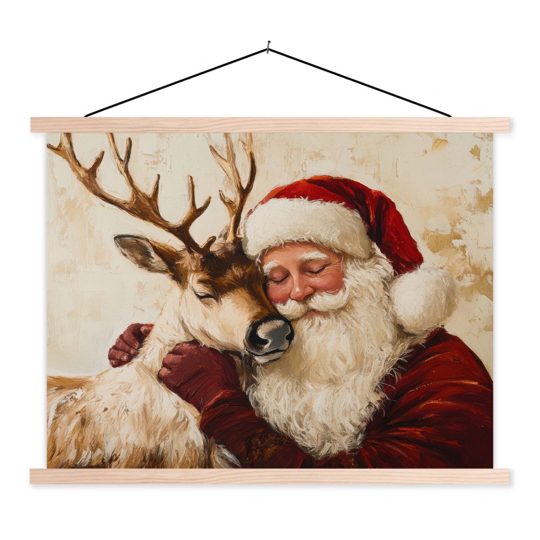 MuchoWow Poster Weihnachtsmann - Rentier - günstig online kaufen